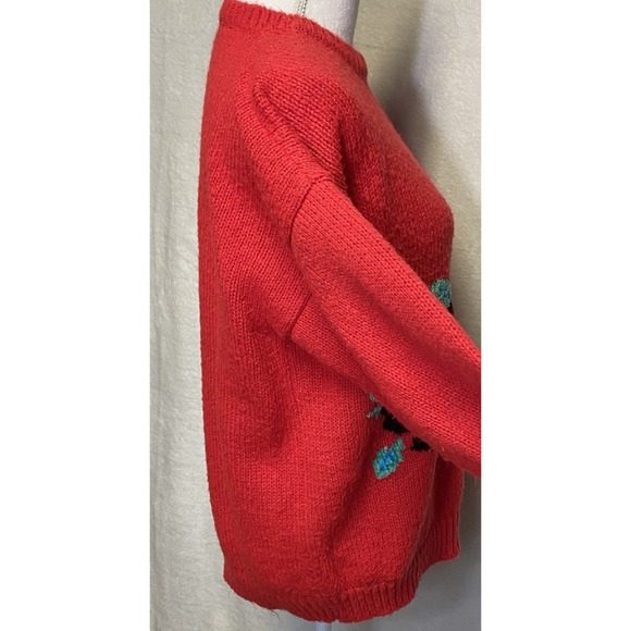 Segue Vintage 80's Sweater With Flower Women's Size Large - Picture 7 of 13